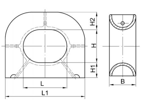 JIS F2005 Closed Chock Size 100mm