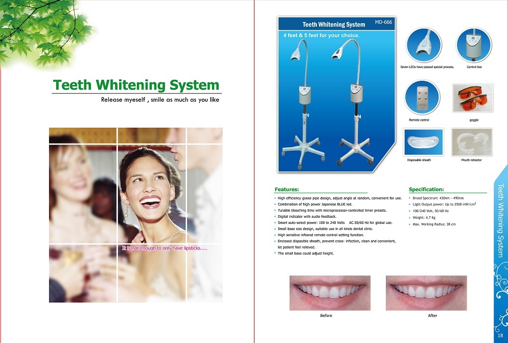 Dental Teeth Whitening System Teeth Bleaching LED Light Lamp Cheap New MD666