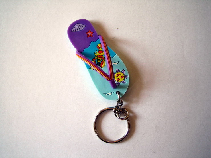 Custom 3D Effect Plastic Key Ring, Crystal Keychain (GZHY-KA074)