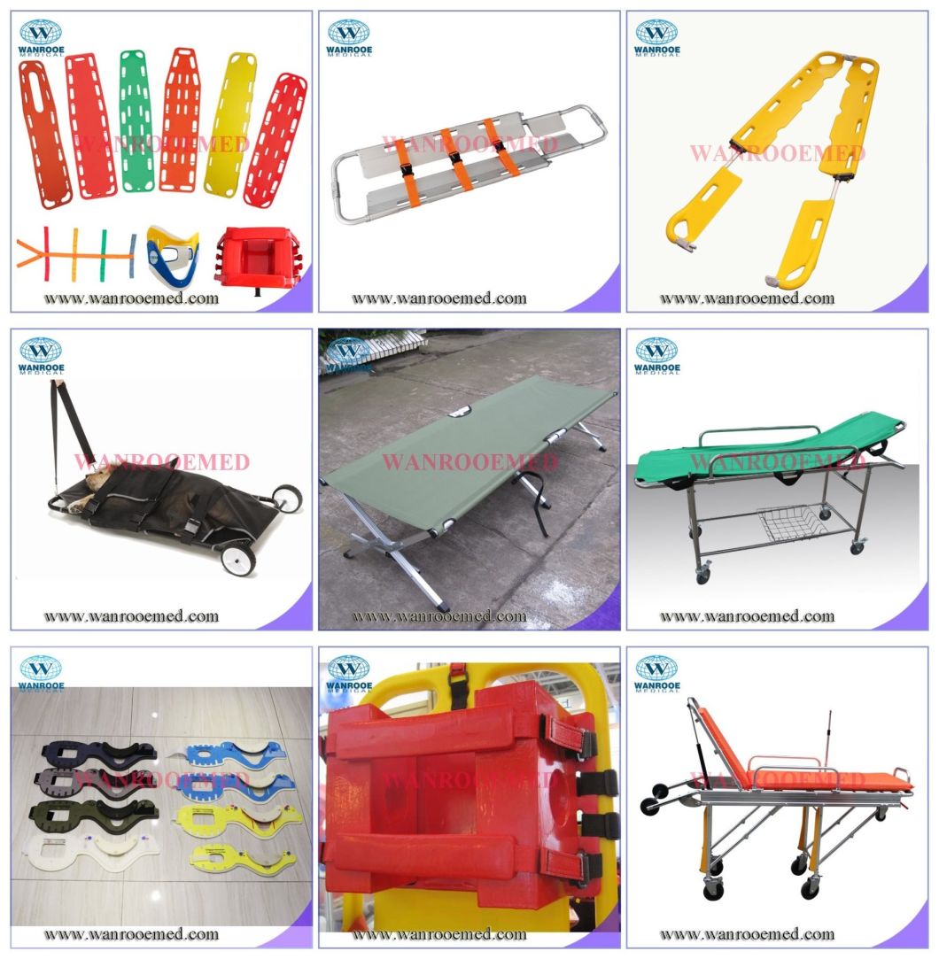 Ea-1A1 Aluminum Alloy High-Quality Two Fold Emergency Folding Stretcher with Wheels