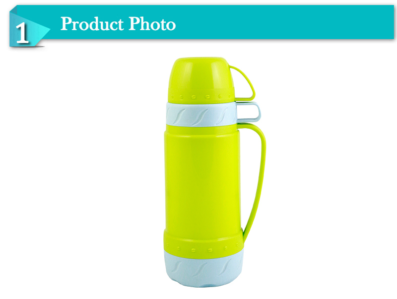 Glass Inner Insulated Water Flask with Two Cup