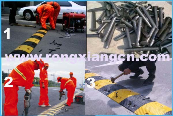 900*500*50mm Rubber Speed Hump for Europe Market