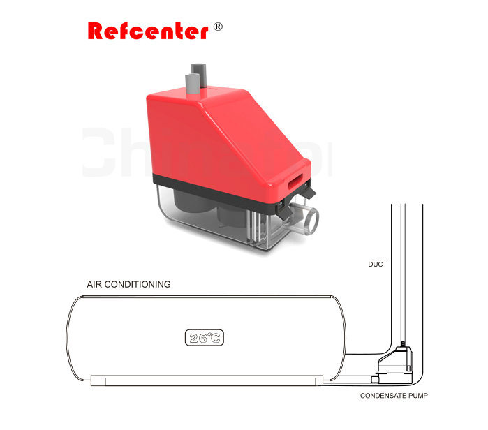 L Type Mini Condensate Drain Pump Corner Water Pump for Air Conditionor