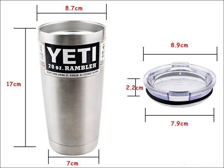 Colorful Yeti Tumbler Rambler Cups Large Capacity Stainless Steel Tumbler Mugs