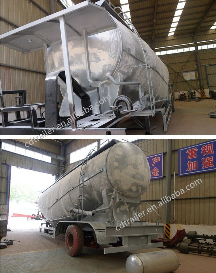 China 3 Axles Bulk Powder Semi-Trailer/ 45m3 Cement Bulk Trailer