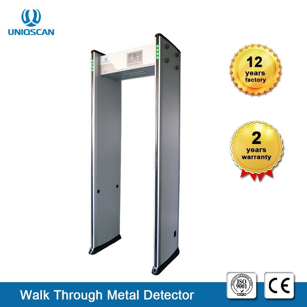 Walk-Through Metal Detector Temperature Diagnose Type, Door Frame Metal Detector with 33 Zones