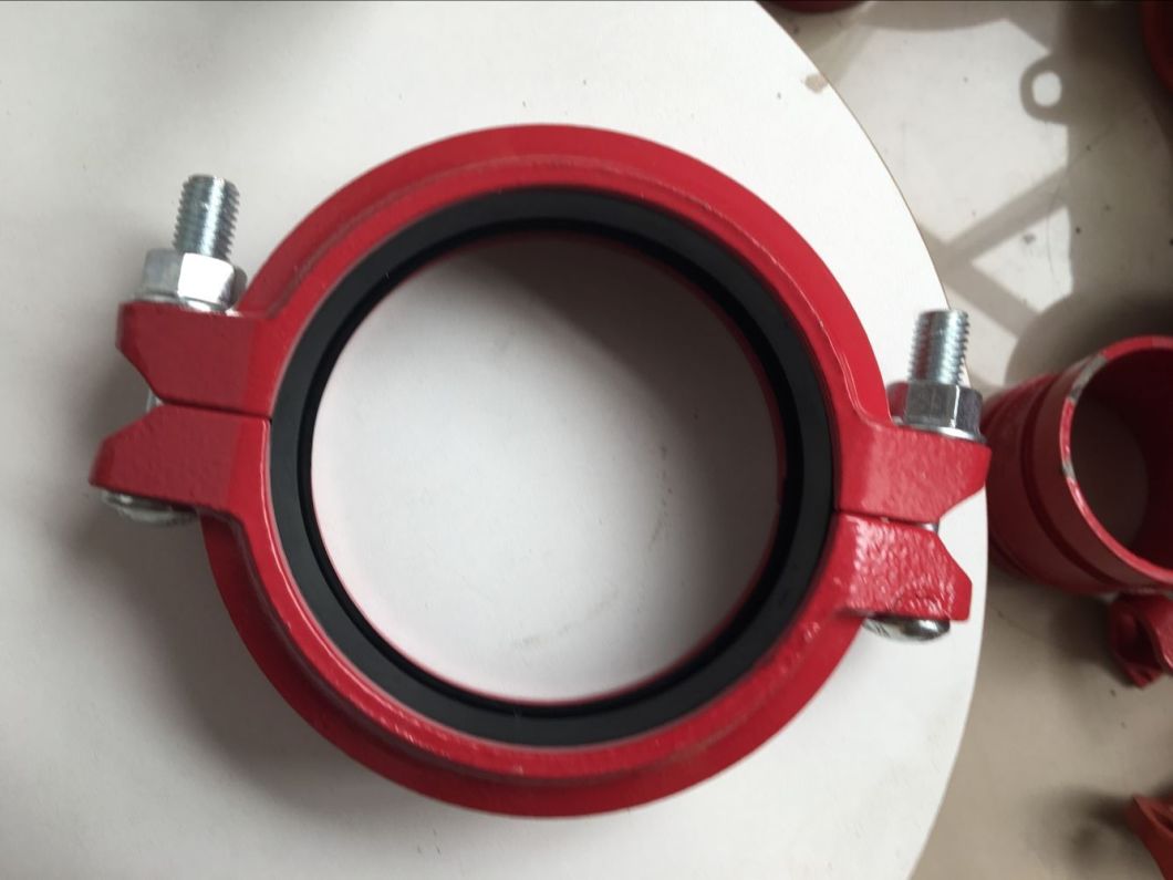 FM UL Iron Ductile Grooved Epoxy/Painted/Galvanized Rigid Couplings/Pipe Fittings for Fire Fighting