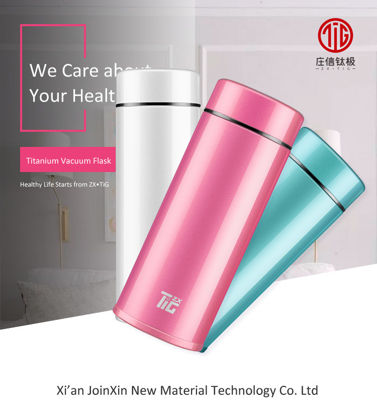 No Coating Pure Titanium Vacuum Water Cup Thermos Flask