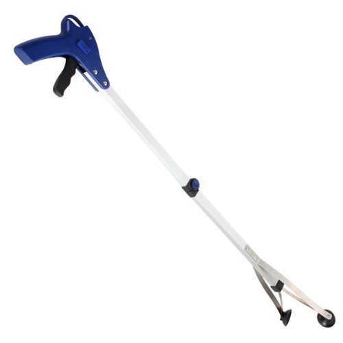 Foldable Pick up Reaching Long Arm Gripper Helping Hand Tool - Blue