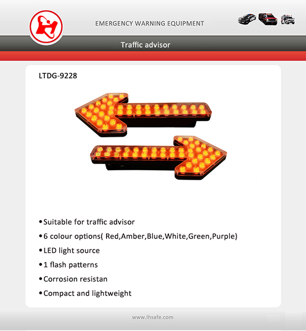 Directional Stroble Emergency Warning Light Bar with Traffice Advisor (LTDG9228)