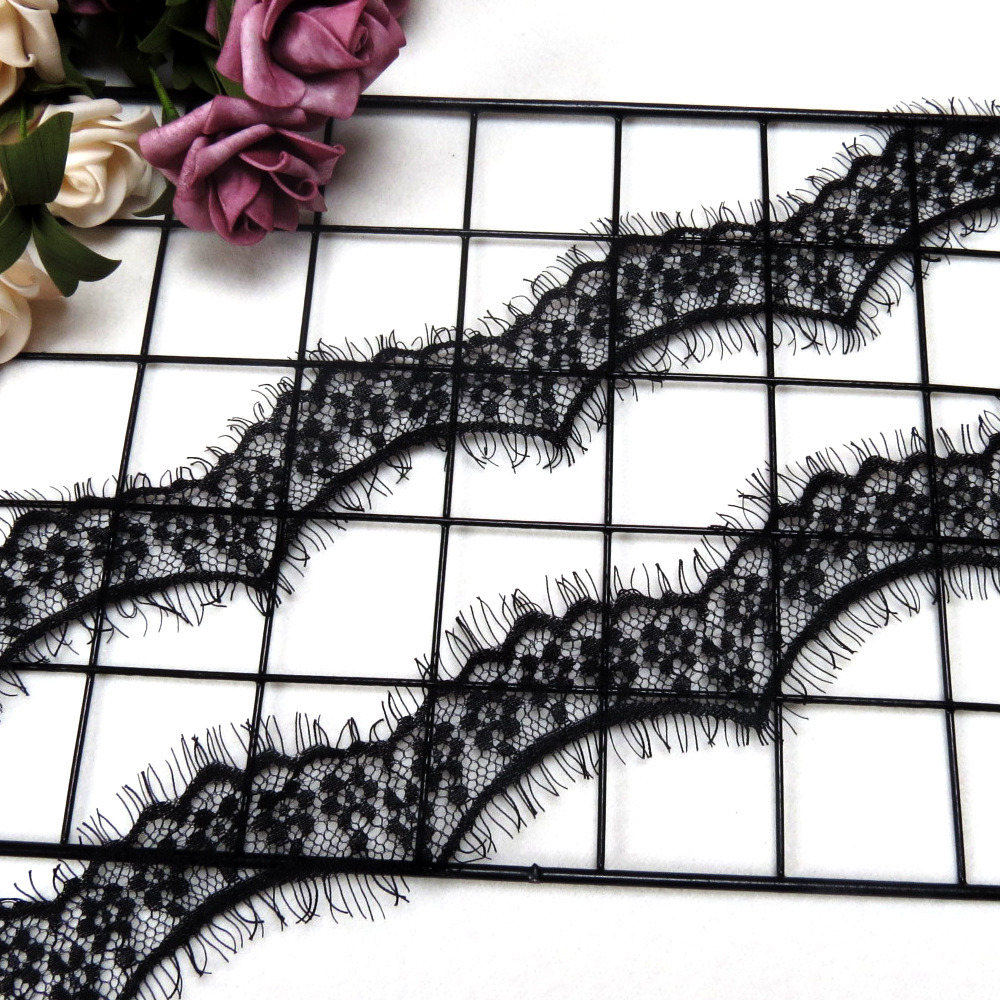 Wholesale 6cm Vintage Eyelash Bridal Nylon Lace Trim for Lingerie