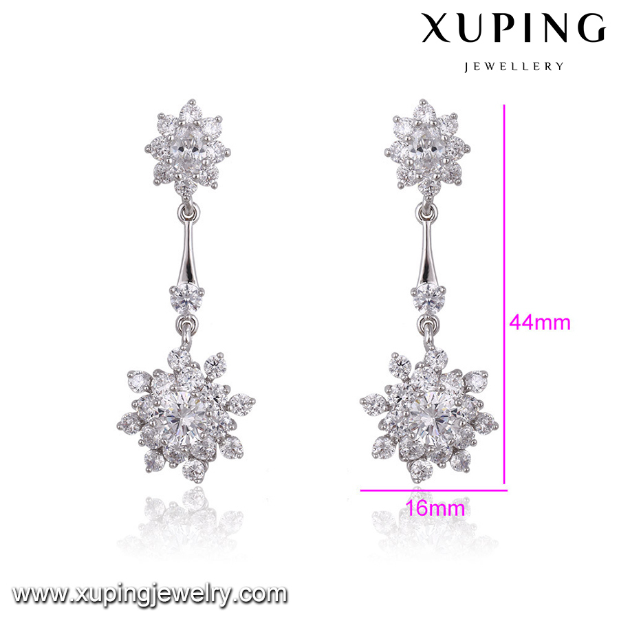 Fashion Luxury Flower Zircon Jewelry Earring for Wedding or Party