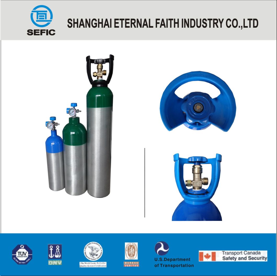 2L Mini Medical Used Oxygen Gas Aluminum Cylinder