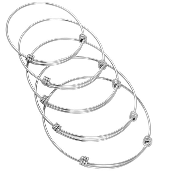 1.5mm Wire Expandable Bangle Wire Bracelet for Men Women Jewellery