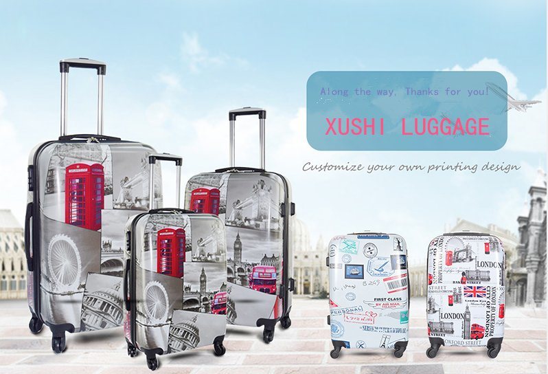 ABS Printed Trolley Travel Spinner Luggage From Xushi-Luggage