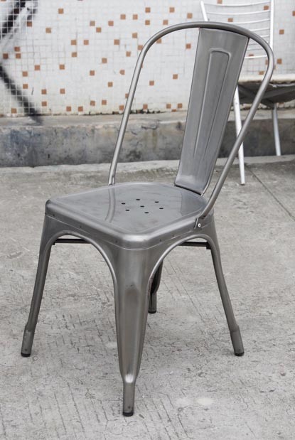 Modern Industrial Tolix Metal Restaurant Coffee Mesh Chair