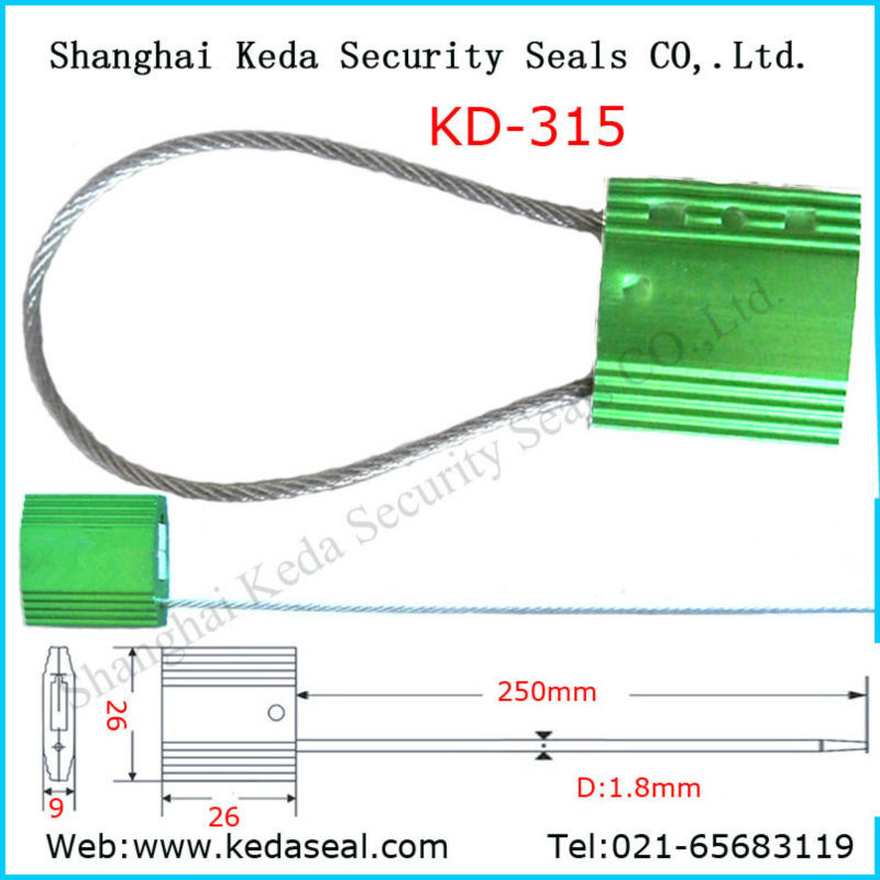 3mm Wire Aluminum Lock Body Contasiner Cable Seals (KD-306)