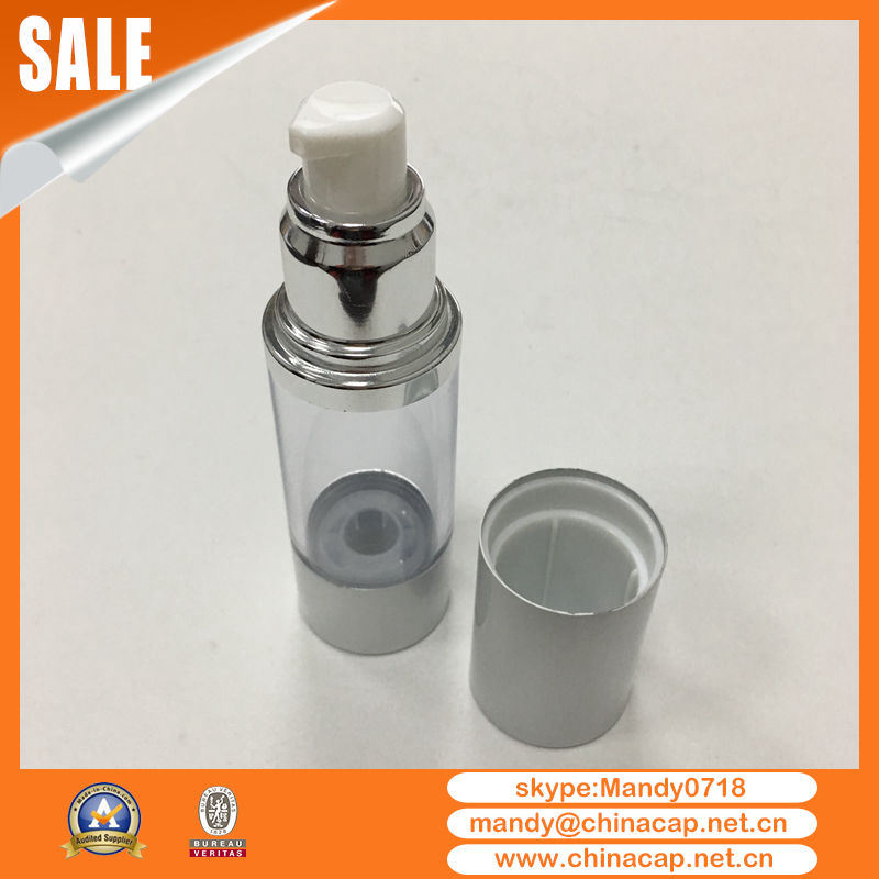 China Supplier Cosmetic Cream Airless Bottle with White Actuator