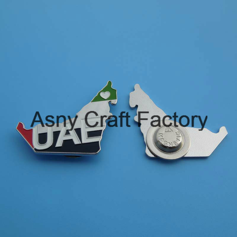 Custom UAE Badge, Magnet UAE Lapel Pin, UAE National Day Badge