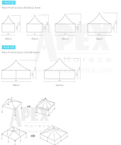 Pagoda Marquee Outdoor Furniture Poly Tent