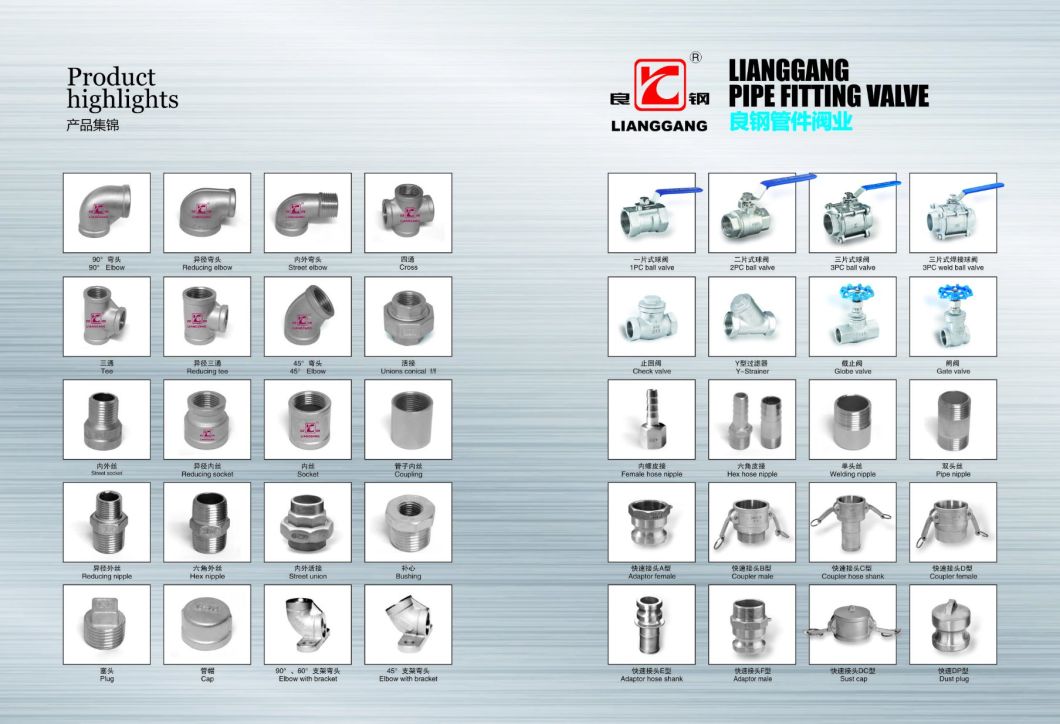 Stainless Steel Pipe Fitting SS304 Thread Screw Tee 3/4inch