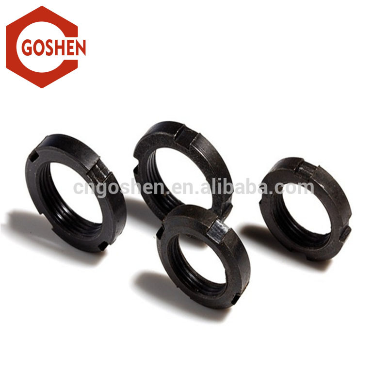 High Quality Black Oxide Slotted Round Nuts