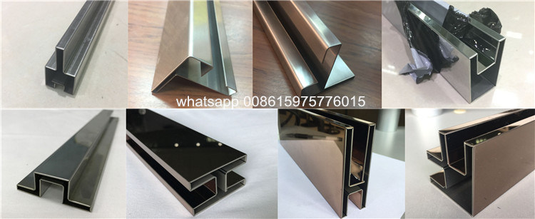 Stainless Steel U Trim U Shape Section Channel for Glass Railings
