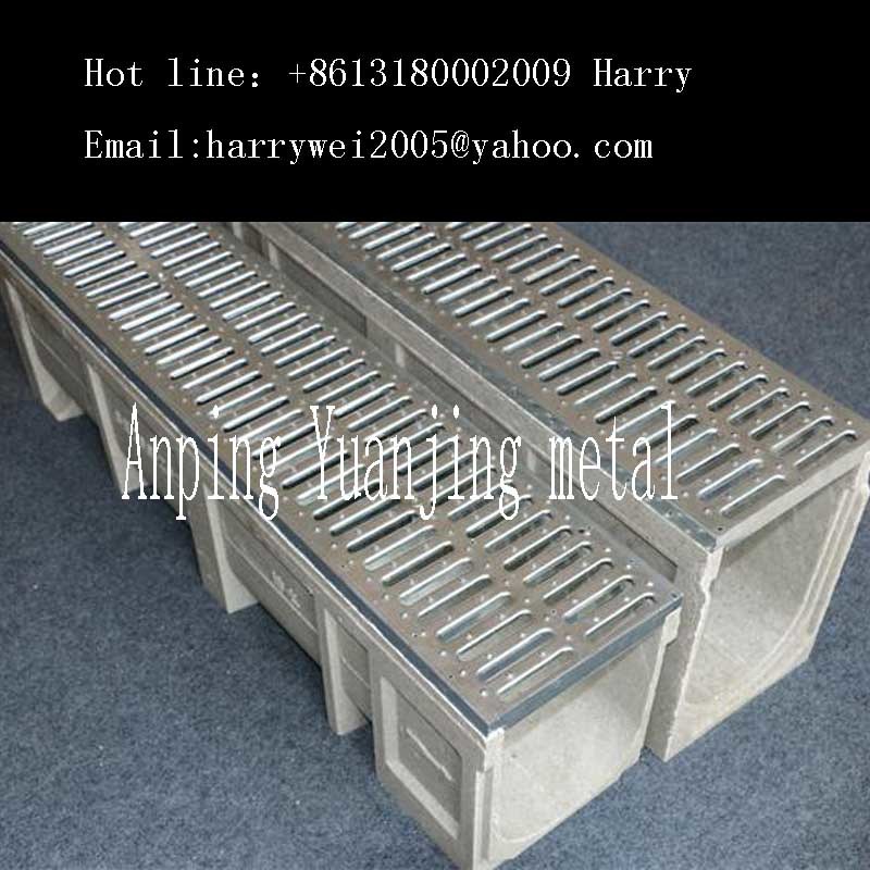 Galvanized Stamping Metal Cover Polymer Trench Drain