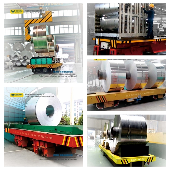 Motorized Coil Trailer Cart for Steel Mill Manufacturing