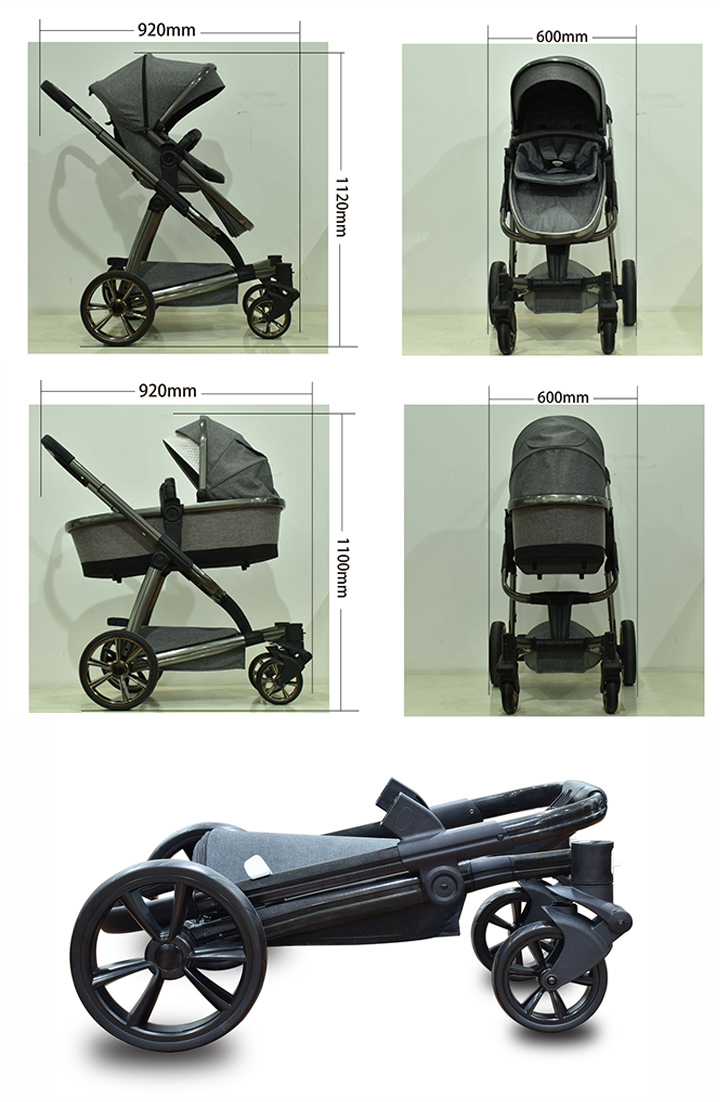 En1888 Luxury Fashion Baby Stroller with High Viewpoint Landscape