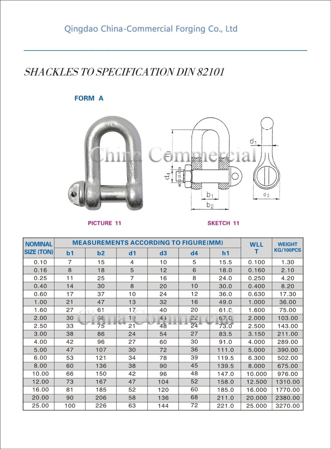 Forged Stainless Steel Electric Galvanized Marine Hardware Rigging G210 Shackle