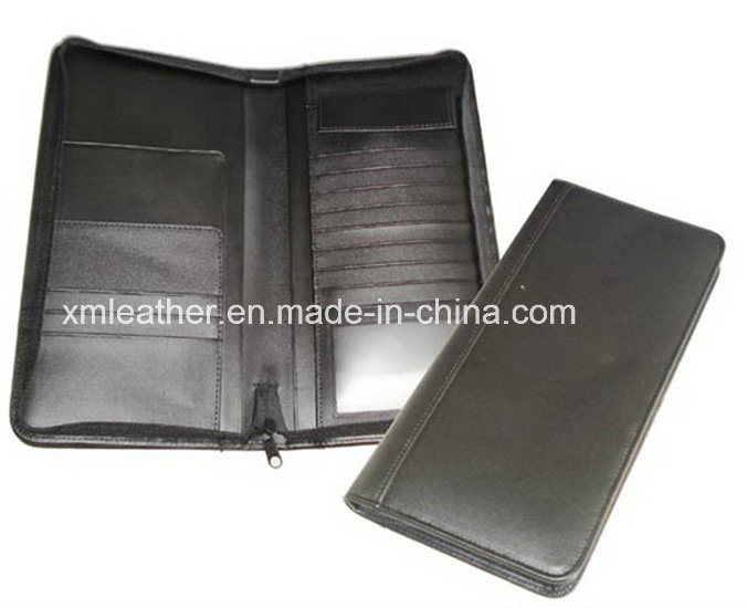 Black Imitation Leather Travel Passport Holder for Men