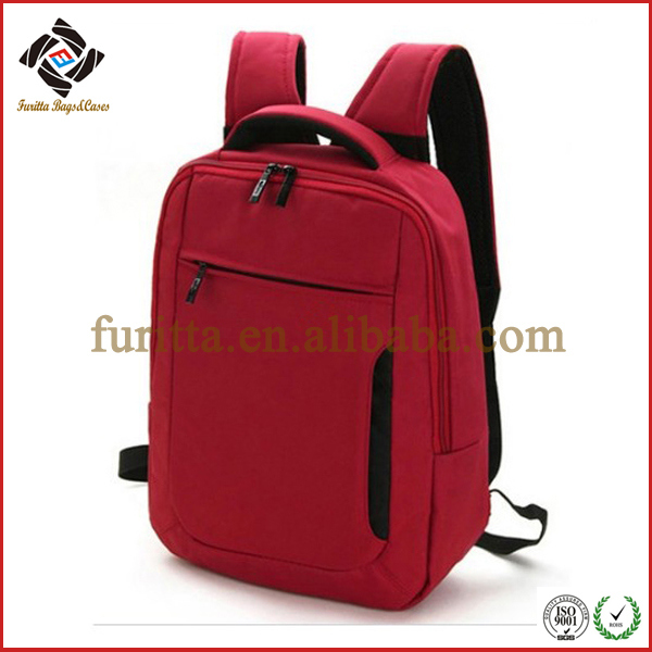 High-Grade Red Nylon Business Bag School Backpack Laptop Bag (FRT4-07)