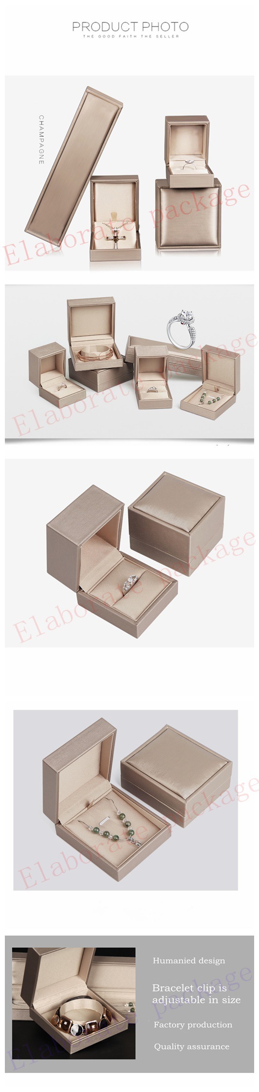 New Design Wood Jewelry Gift Box PU Leather Jewellery Package, Storage Box