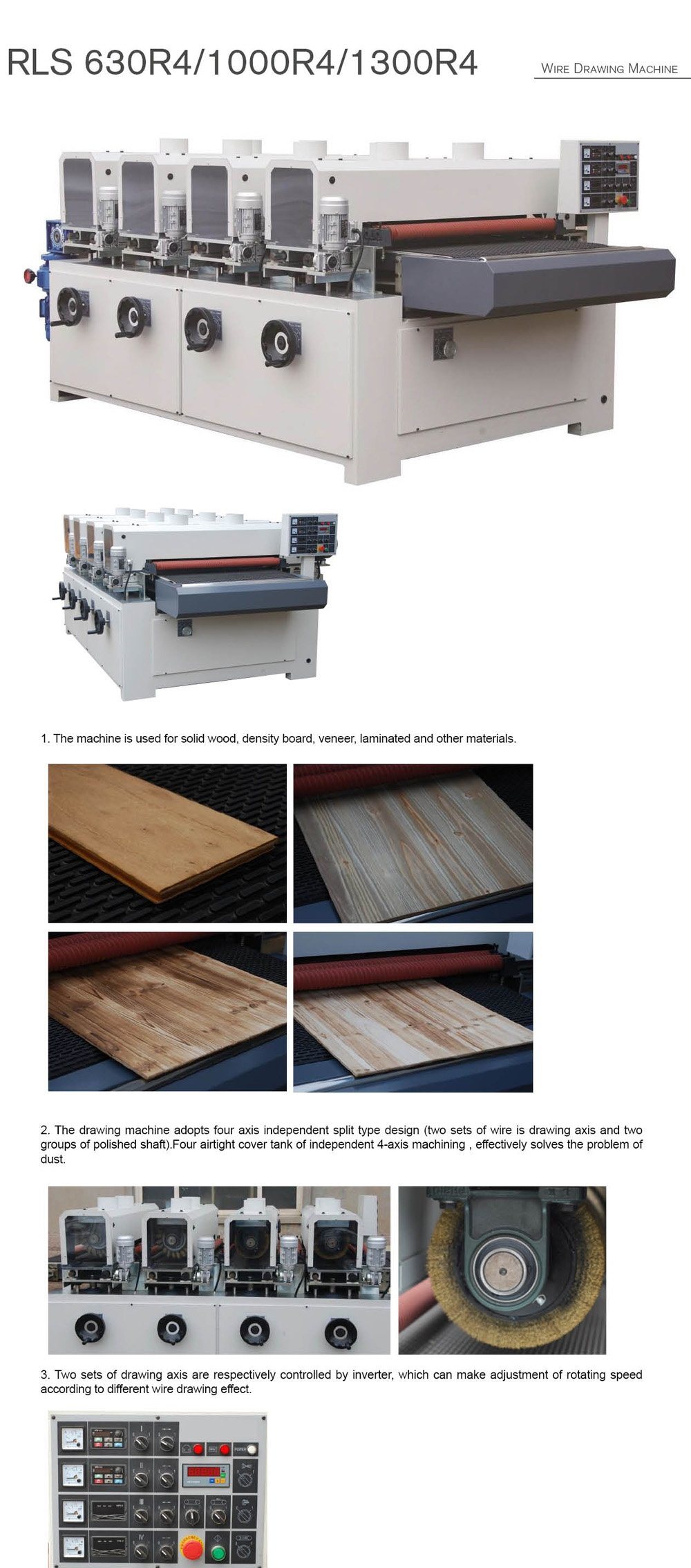 Woodworking Tool Wire Drawing Machine Ce Certificated