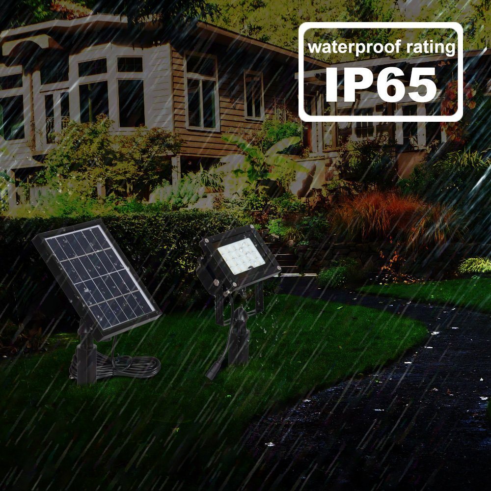 Outdoor LED Solar Flood Lights with 20 RGB LED Waterproof IP65 for Garden, Patio, Deck, Landscape, Yard, Hallway, Garage, Porch, Pool