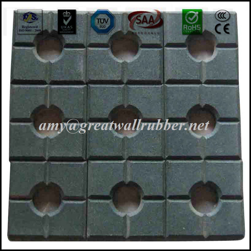 Public Sidewalk Rubber Paver Tile / Outdoor Playground Rubber Floor Mat