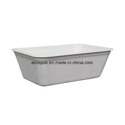 Degradable Disposable Dinnerware Biodegradable Paper Pulp 650ml Food Container Tableware