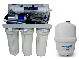 50gpd Standard RO Water Purifier Manual Flush Quick Fitting with 3.2g Plastic Pressure Water Tank