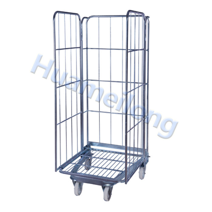 China 3 Sided Industrial Welded Collapsible Folding Cargo Storage Roll Cage