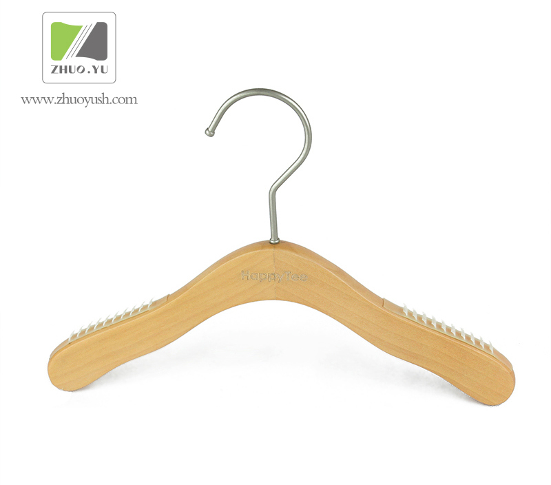 Flat Lotus Wood Baby Top Clothes Hangers / Bottom Hanger