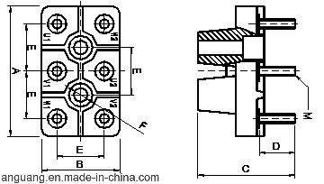 High Temperature Resistance Electric Motor Terminal Blocks with M4 Studs