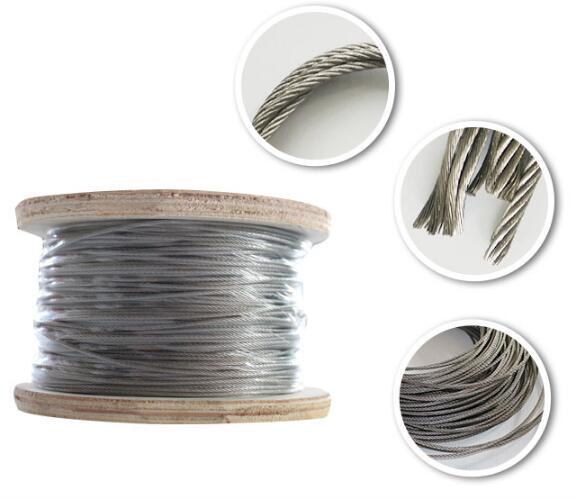 1X7 1X19 7X7 7X19 Marine Grade 316 Stainless Wire Rope