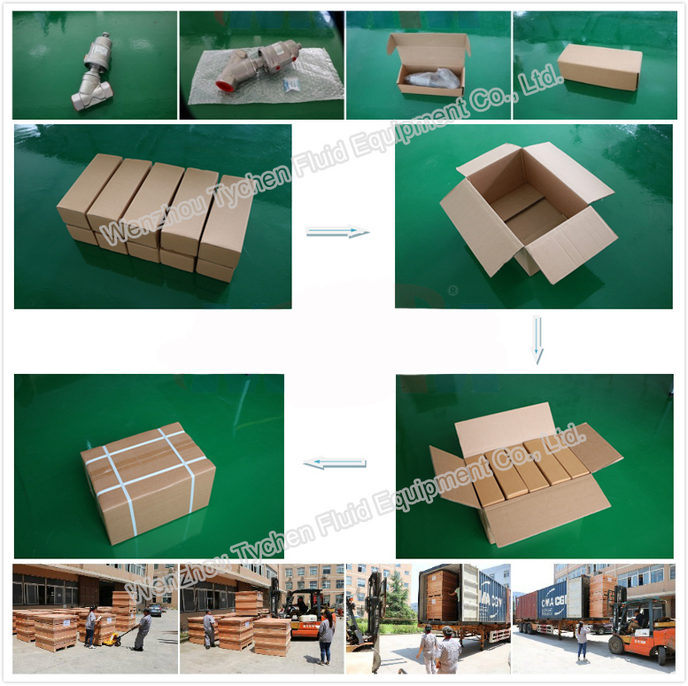 SS304 Pneumatic Actuator Angle Seat Valve