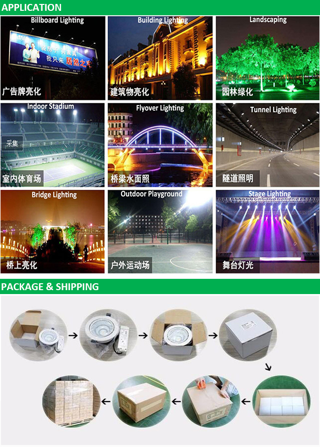 Professional Factory of 30W 50W 100W 150W 200W Outdoor Flood Light LED Projector Lights