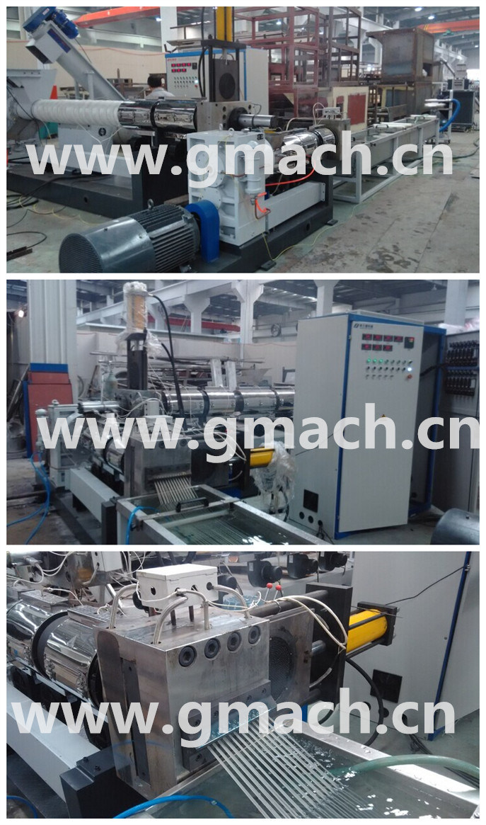 Two Stage PP/PE Film Recycling Machine/Water Ring Hot Face Cutting System/Pelletizing Extrusion System