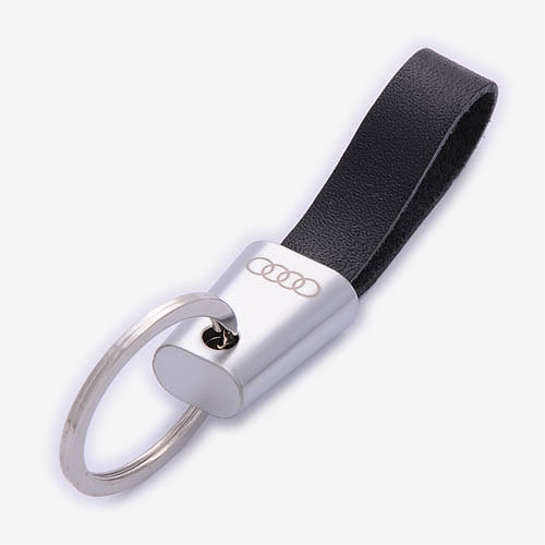 High Quality Promotional Custom Fancy Metal Leather Keychain (BK11404)