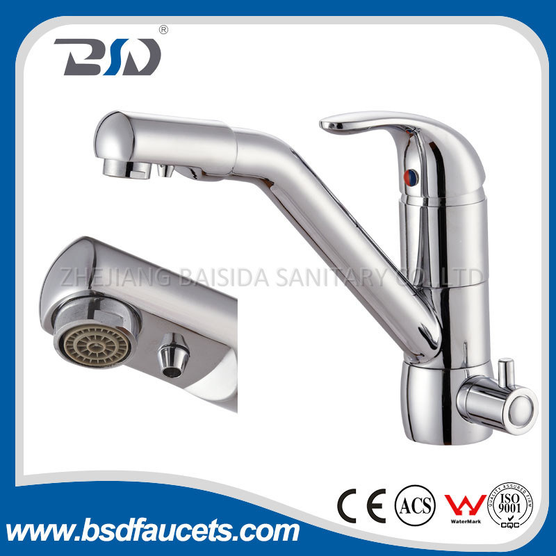 Three Way Kitchen Faucet for Hot Cold and Purified Water