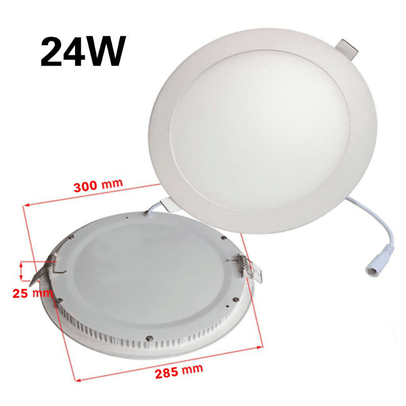 China Supplier Ultra Slim Round Recessed 24W LED Panel Light