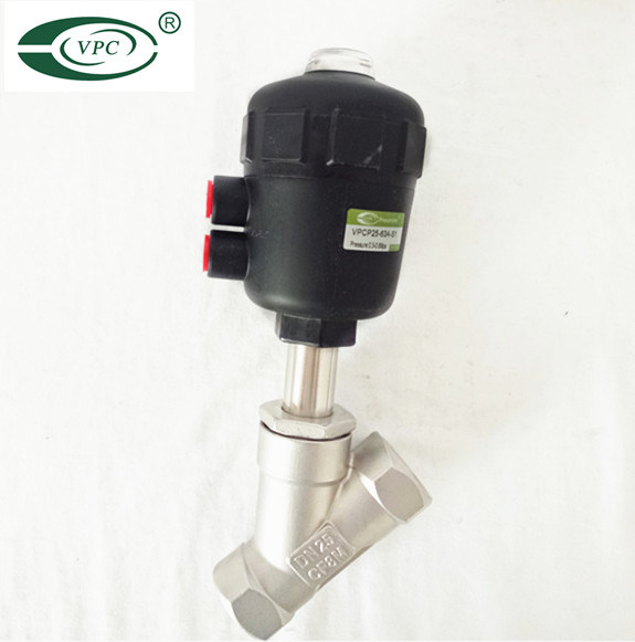 Y Type Plastic Pneumatic Angle Seat Valve